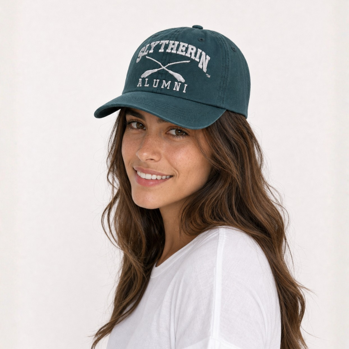 Gorra Harry Potter Slytherin Alumni Adulto Verde Bordada Ajustable