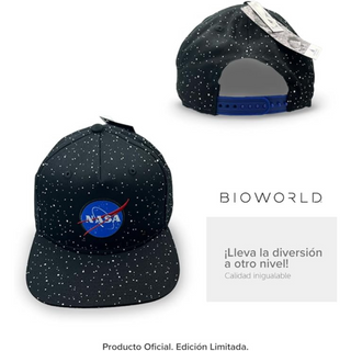 Gorra NASA Logo y estrellas con visera plana para niños