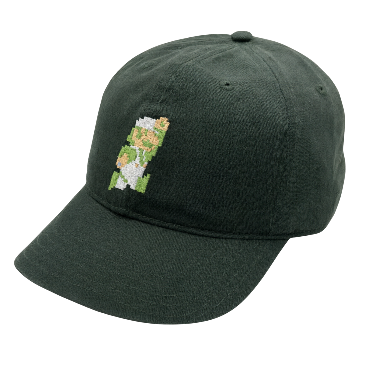 Gorra Super Mario Luigi Adulto Verde Bordada Ajustable