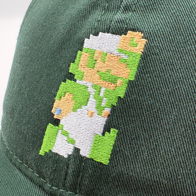 Gorra Super Mario Luigi Adulto Verde Bordada Ajustable