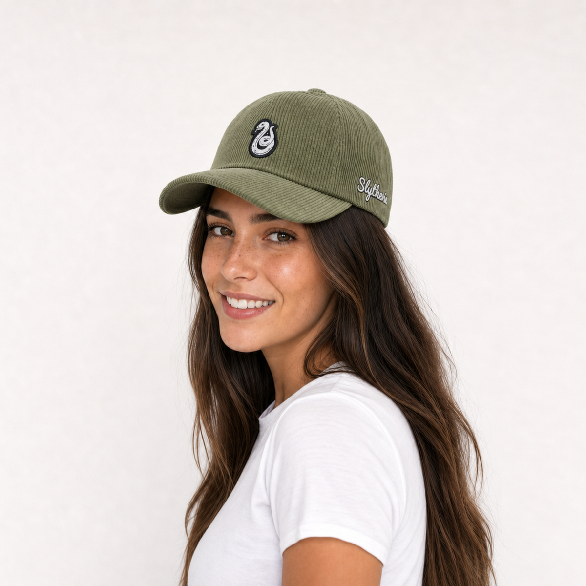 Gorra Harry Potter Pana Slytherin Adulto Verde Bordada Ajustable