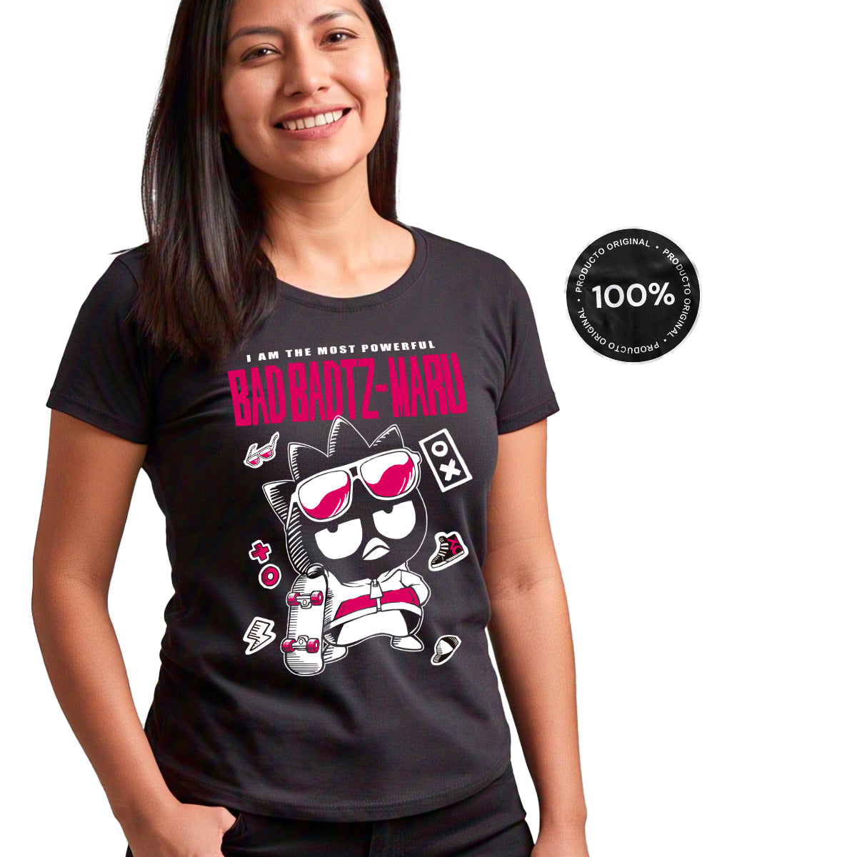 Playera Hombre Mujer Negro Bad Badtz-Maru Powerful - Fan Army