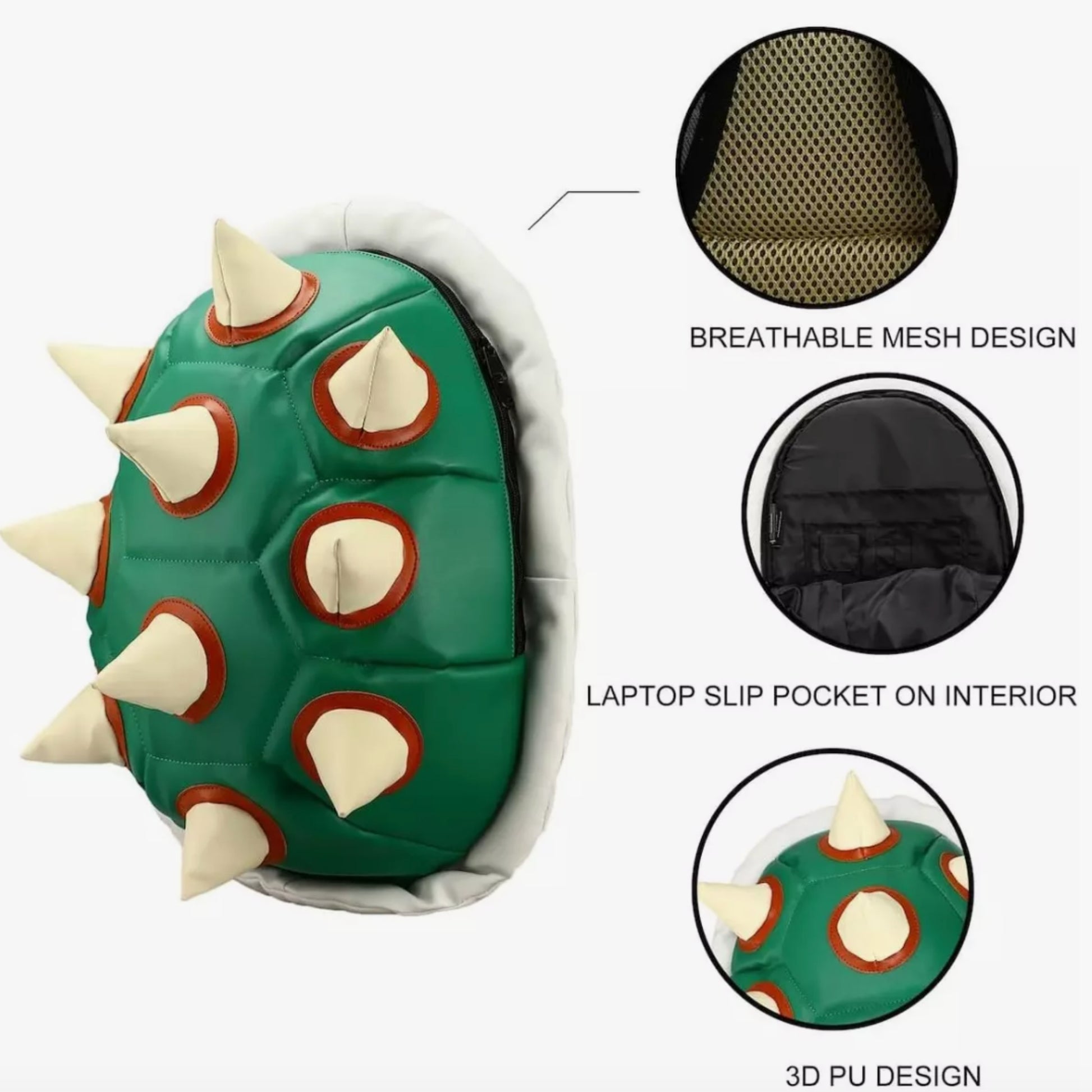 Super Mario Mochila Bowser 3D Caparazón - Nintendo Cosplay Bioworld - Fan Army