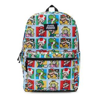 Super Mario Mochila Personajes Azul - Fan Army