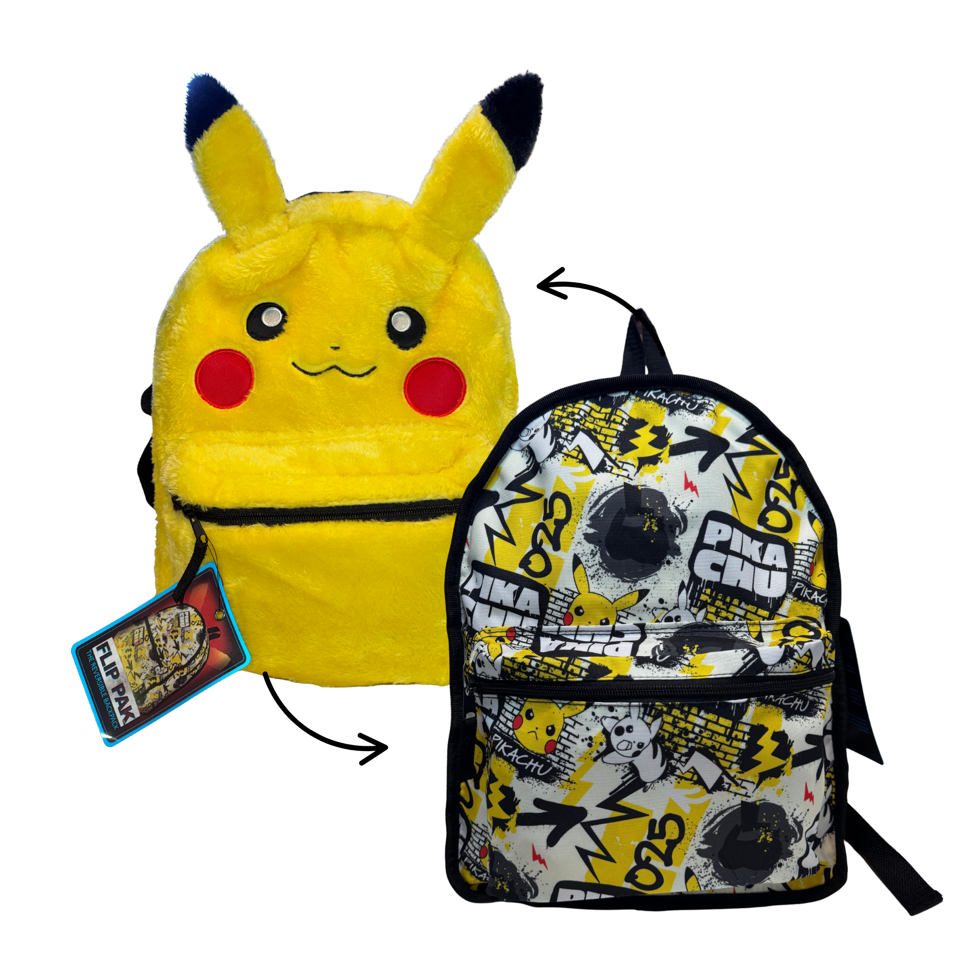 Mochila Reversible Pokémon Peluche - Fan Army