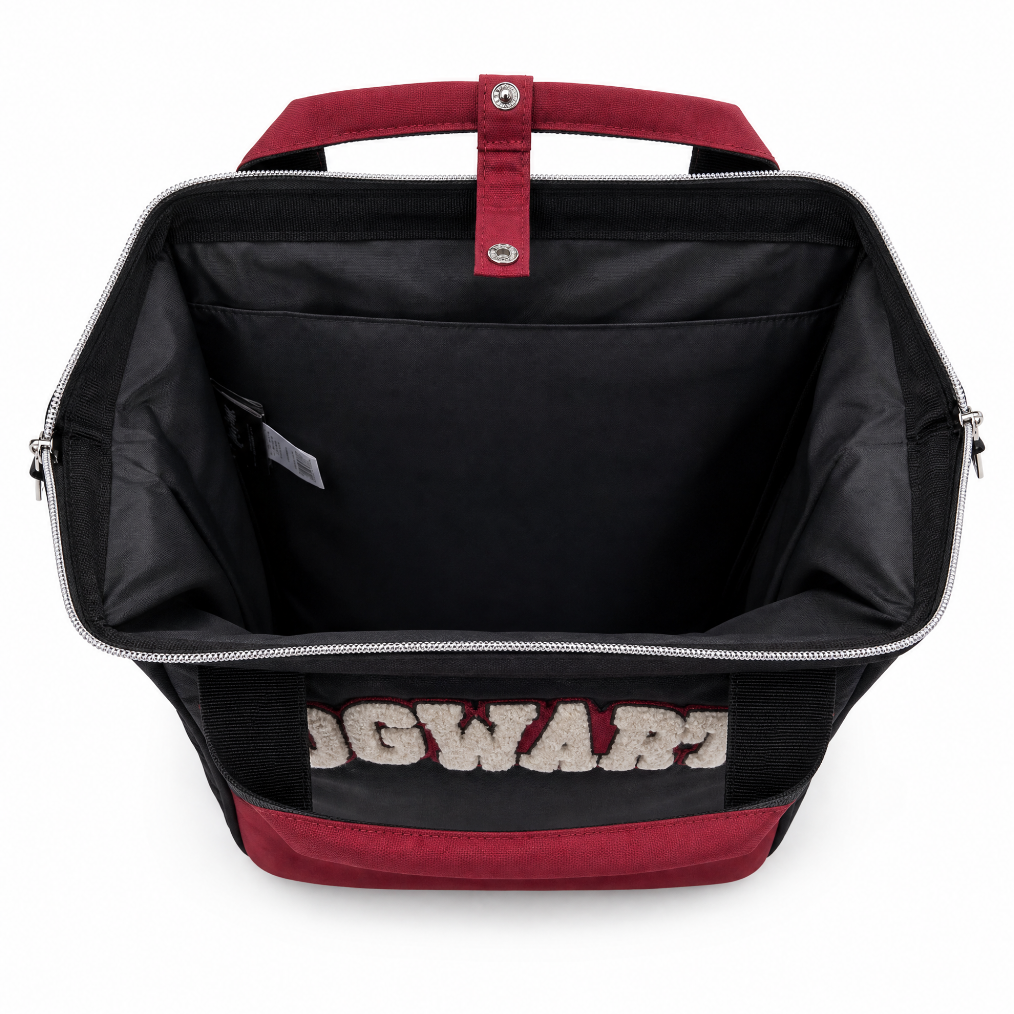 Mochila Harry Potter Hogwarts Negra Escolar con Bolsillo Frontal