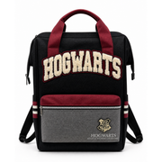 Mochila Harry Potter Hogwarts Negra Escolar con Bolsillo Frontal