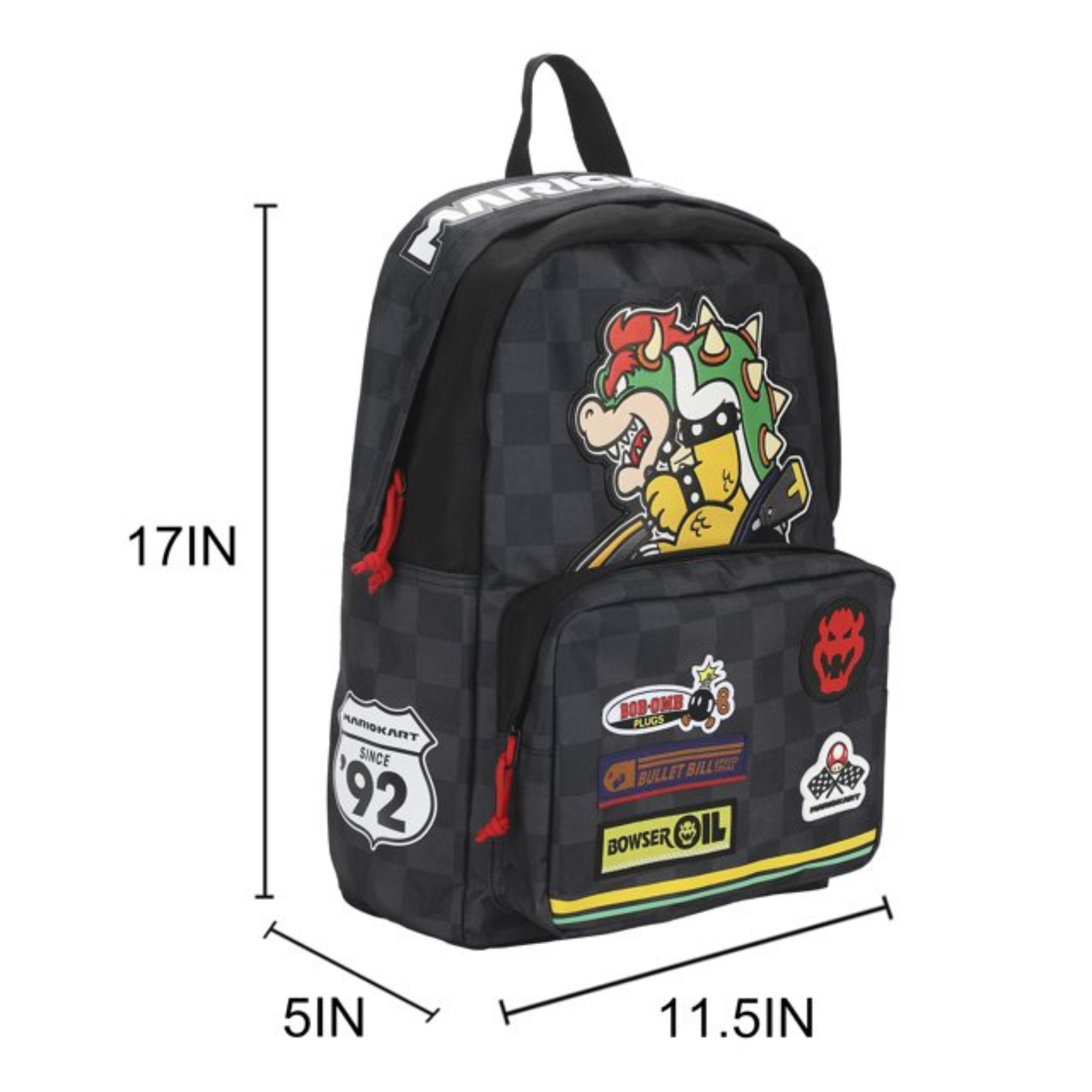 Mochila Mario Kart Bowser Gamer 43 cm | Resistente con Gran Capacidad | Nintendo Oficial - Fan Army