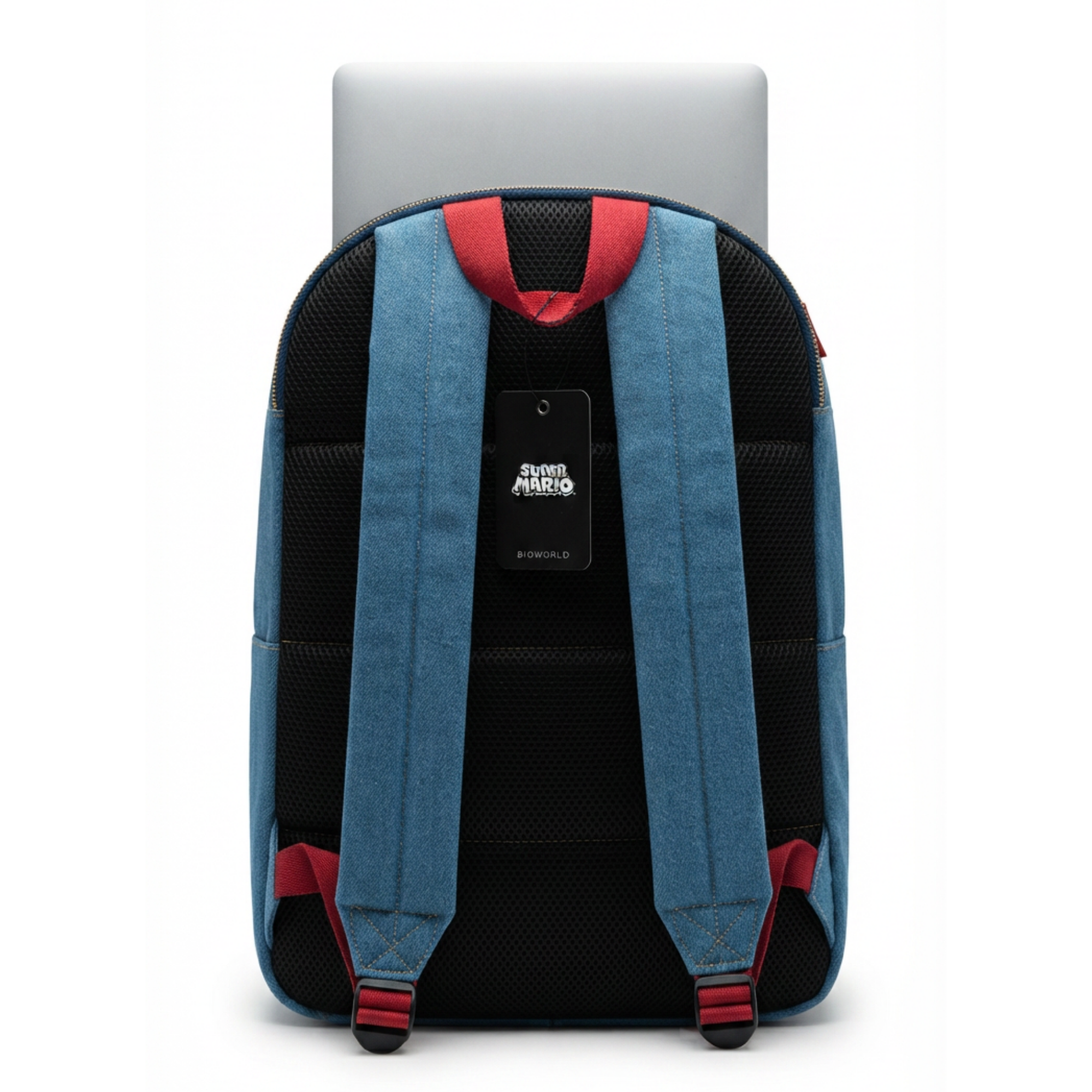 Mochila Super Mario Mezclilla Power Ups para Laptop Oficial