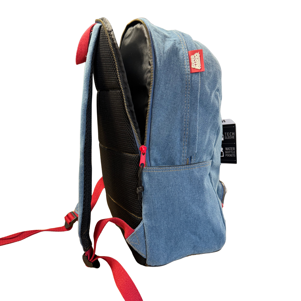 Mochila Super Mario Mezclilla Power Ups para Laptop Oficial