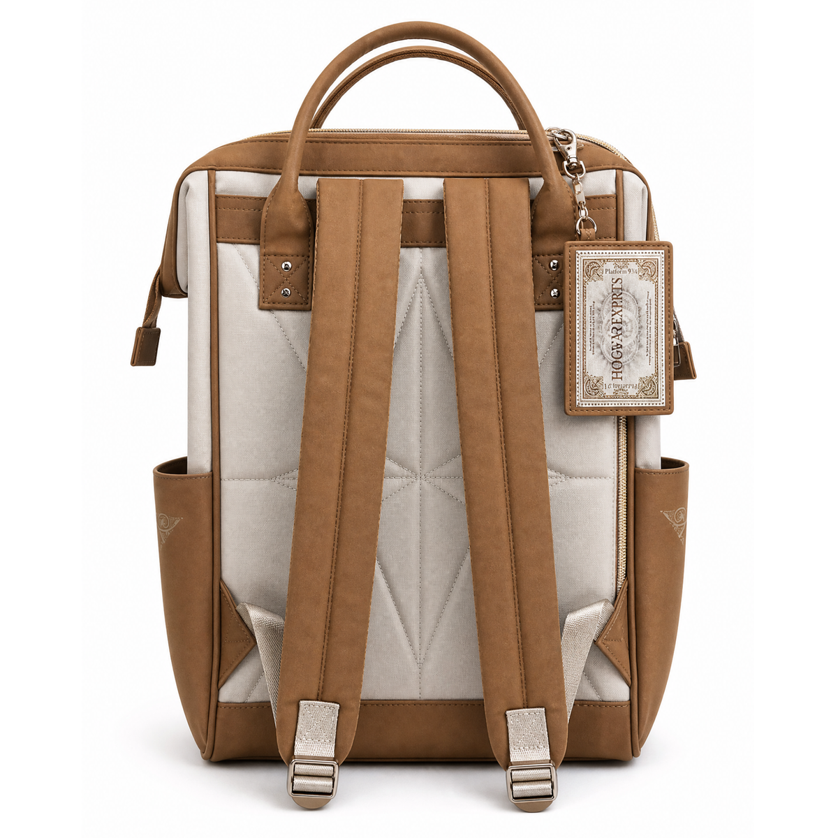Mochila Harry Potter Hogwarts Express Beige Café Escolar