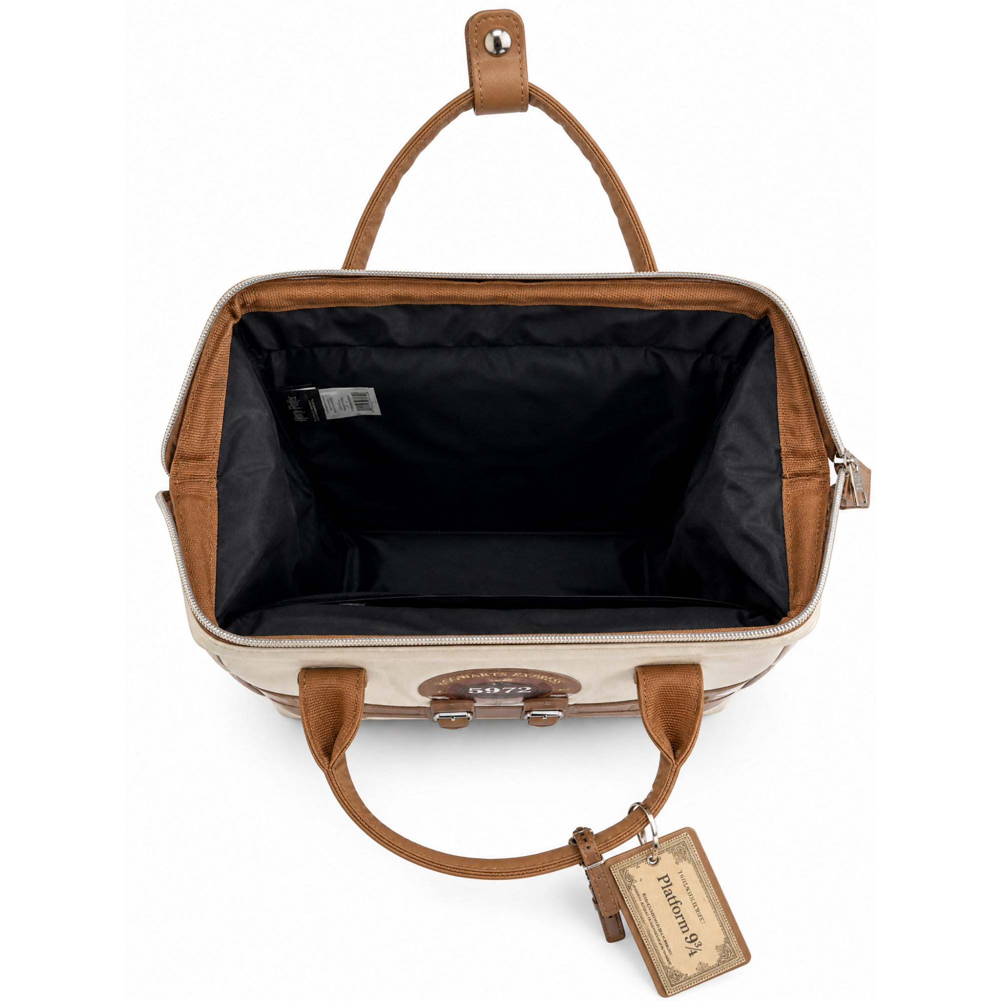 Mochila Harry Potter Hogwarts Express Beige Café Escolar