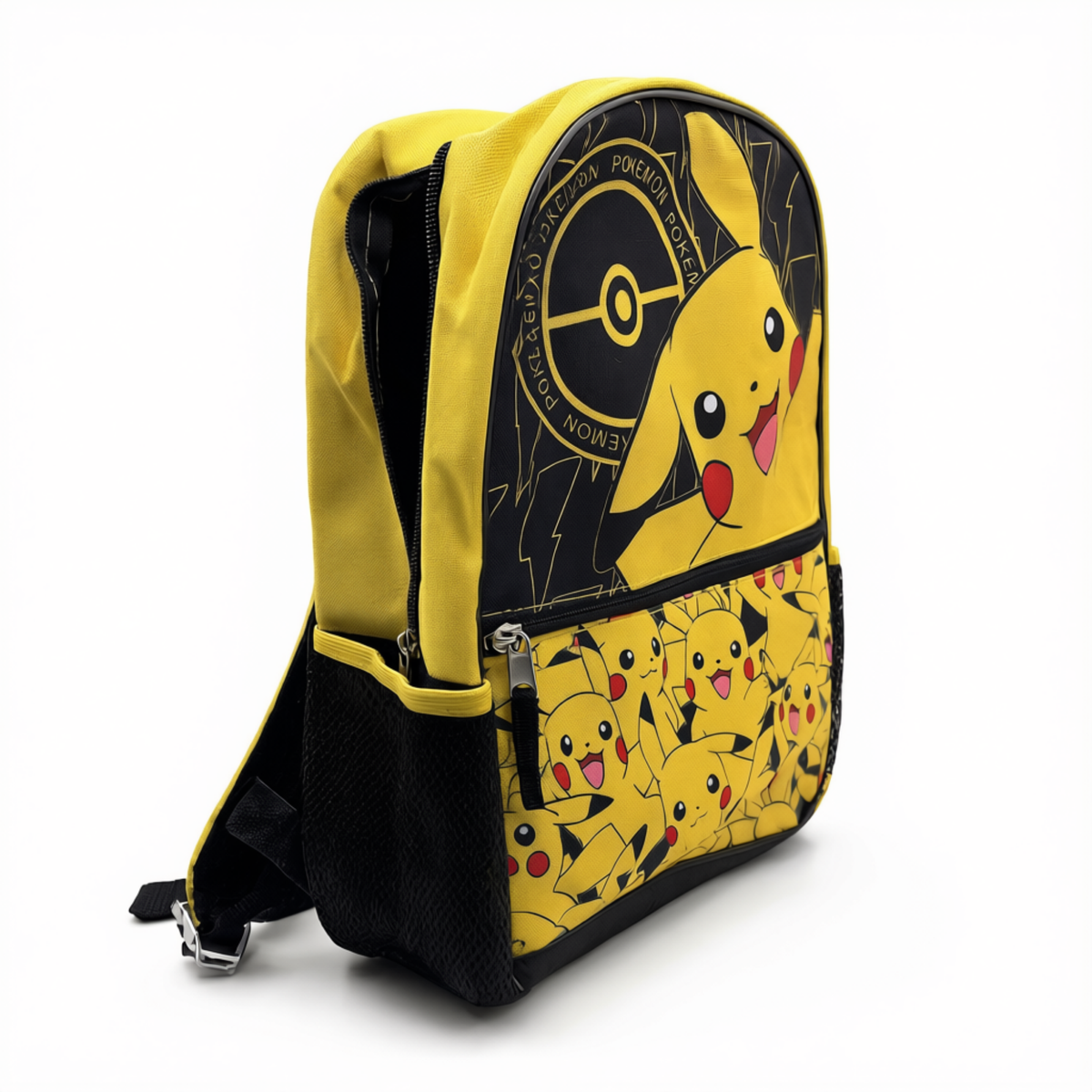 Mochila Pokémon Pikachu Amarilla Negra Escolar