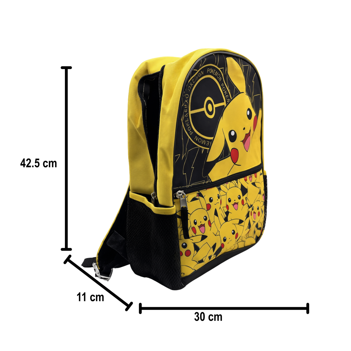 Mochila Pokémon Pikachu Amarilla Negra Escolar