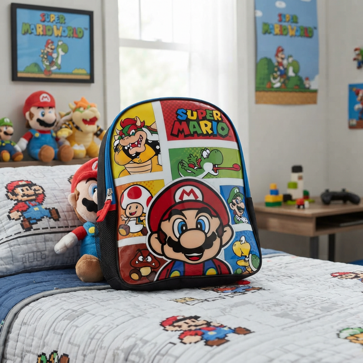 Mochila Super Mario Personajes Multicolor Oficial
