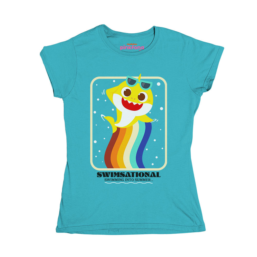 Playera Niña Baby Shark - Swimming - Fan Army
