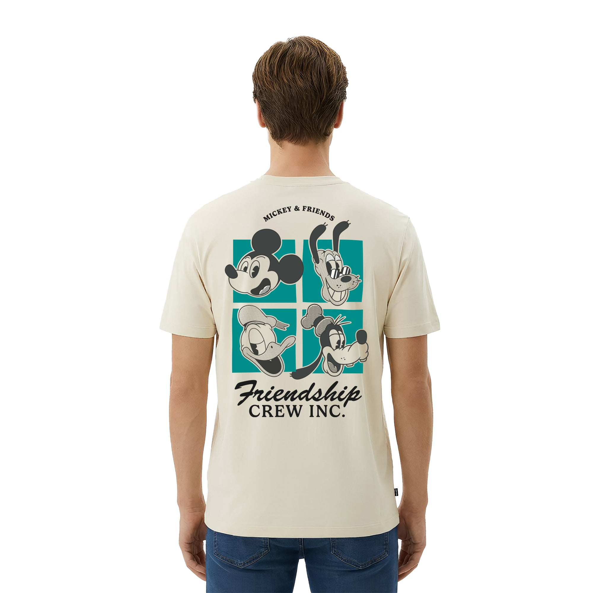 Playera Mickey & Friends Hombre Mujer Arena Disney Original Friendship Crew Inc.