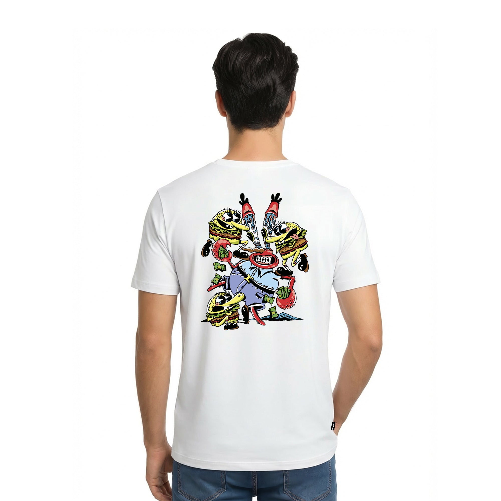 Playera Bob Esponja Hombre Mujer Blanco Krustypants Cangreburger