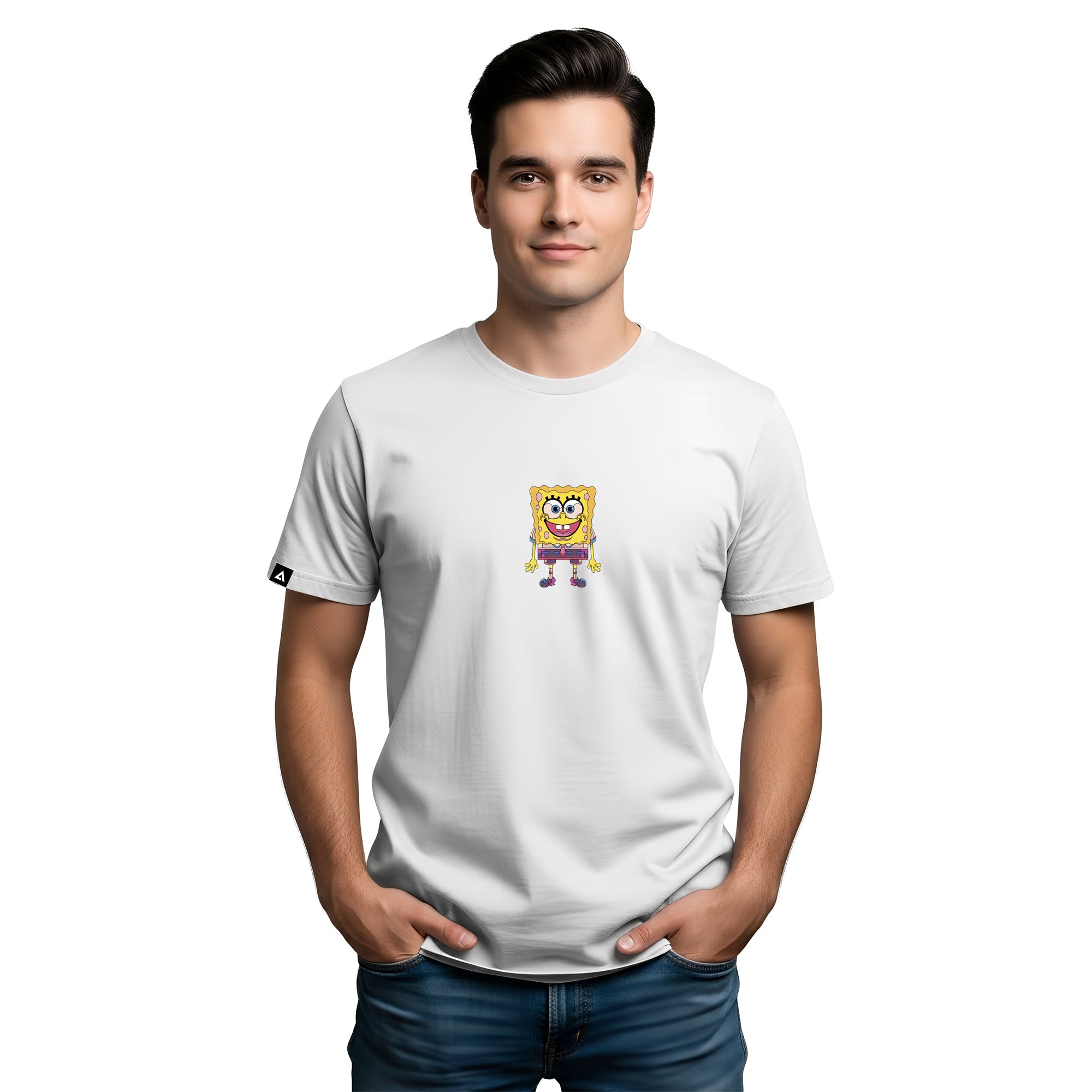 Playera Bob Esponja Hombre Mujer Blanco by Raul Urias