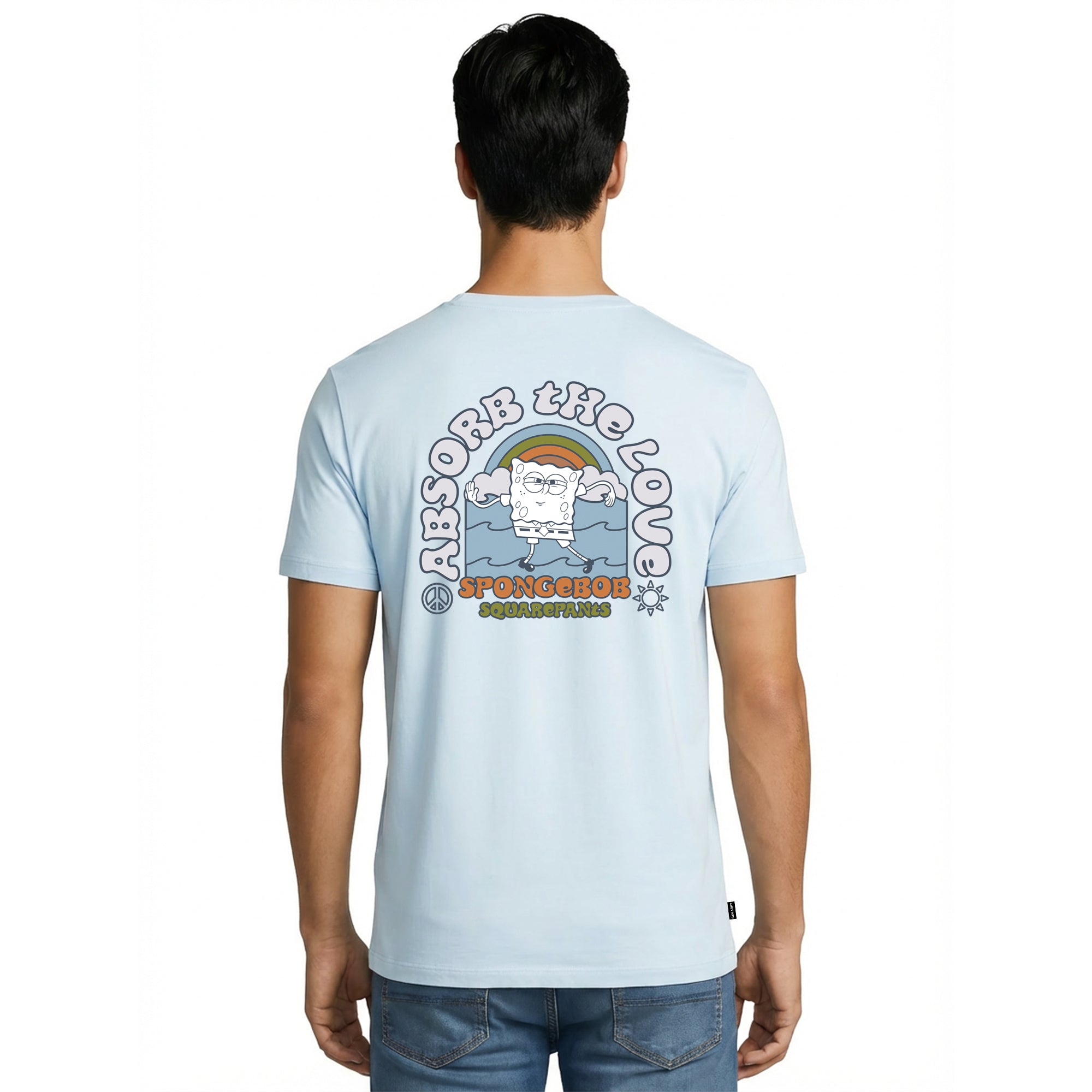 Playera Bob Esponja Hombre Mujer Azul Cielo Be the Change