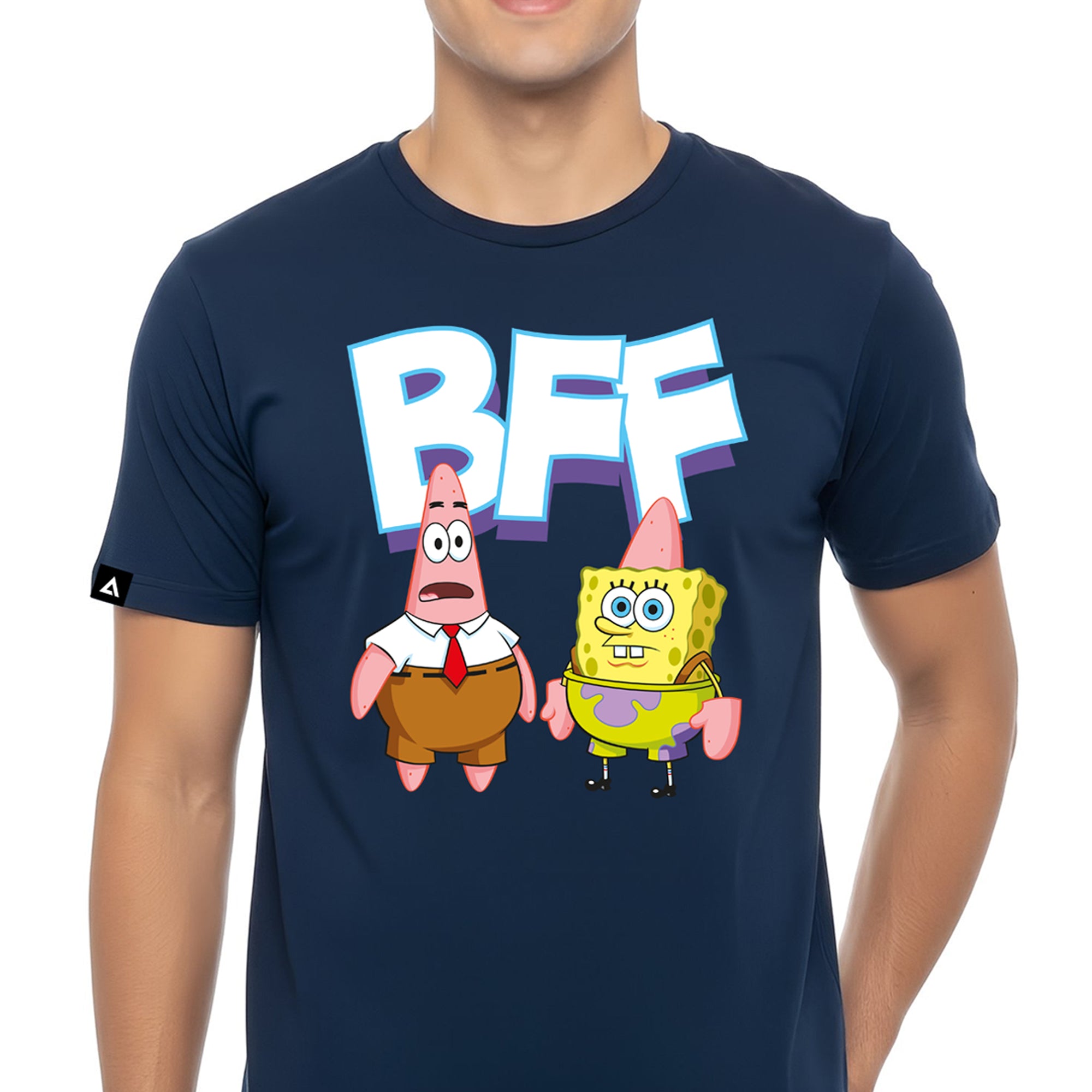 Playera Bob Esponja Hombre Mujer Azul Marino BFF