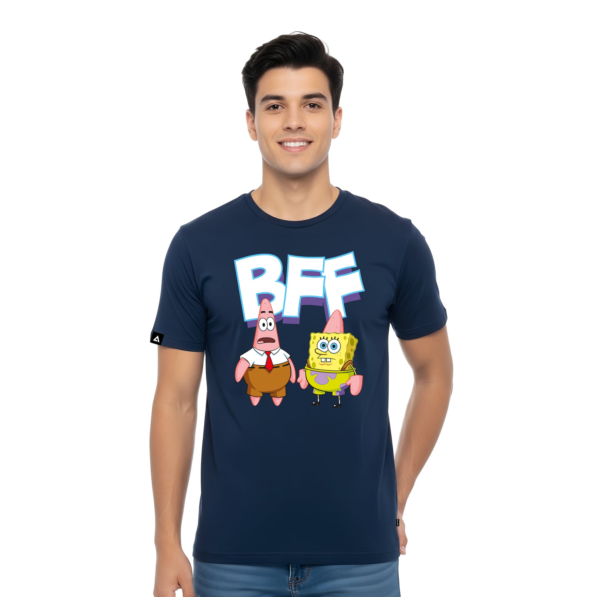 Playera Bob Esponja Hombre Mujer Azul Marino BFF