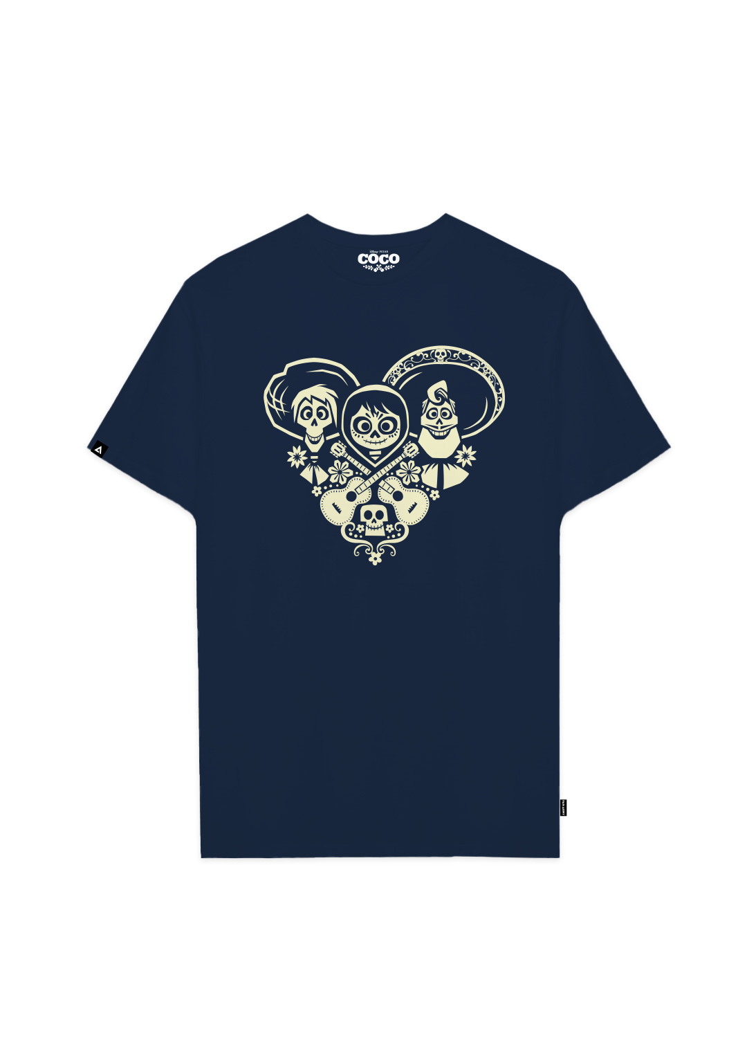 Playera Coco Hombre Mujer Azul Marino Disney Pixar Original Ernesto, Miguel y Héctor - Fan Army