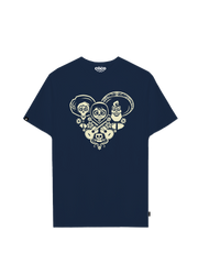 Playera Coco Hombre Mujer Azul Marino Disney Pixar Original Ernesto, Miguel y Héctor - Fan Army
