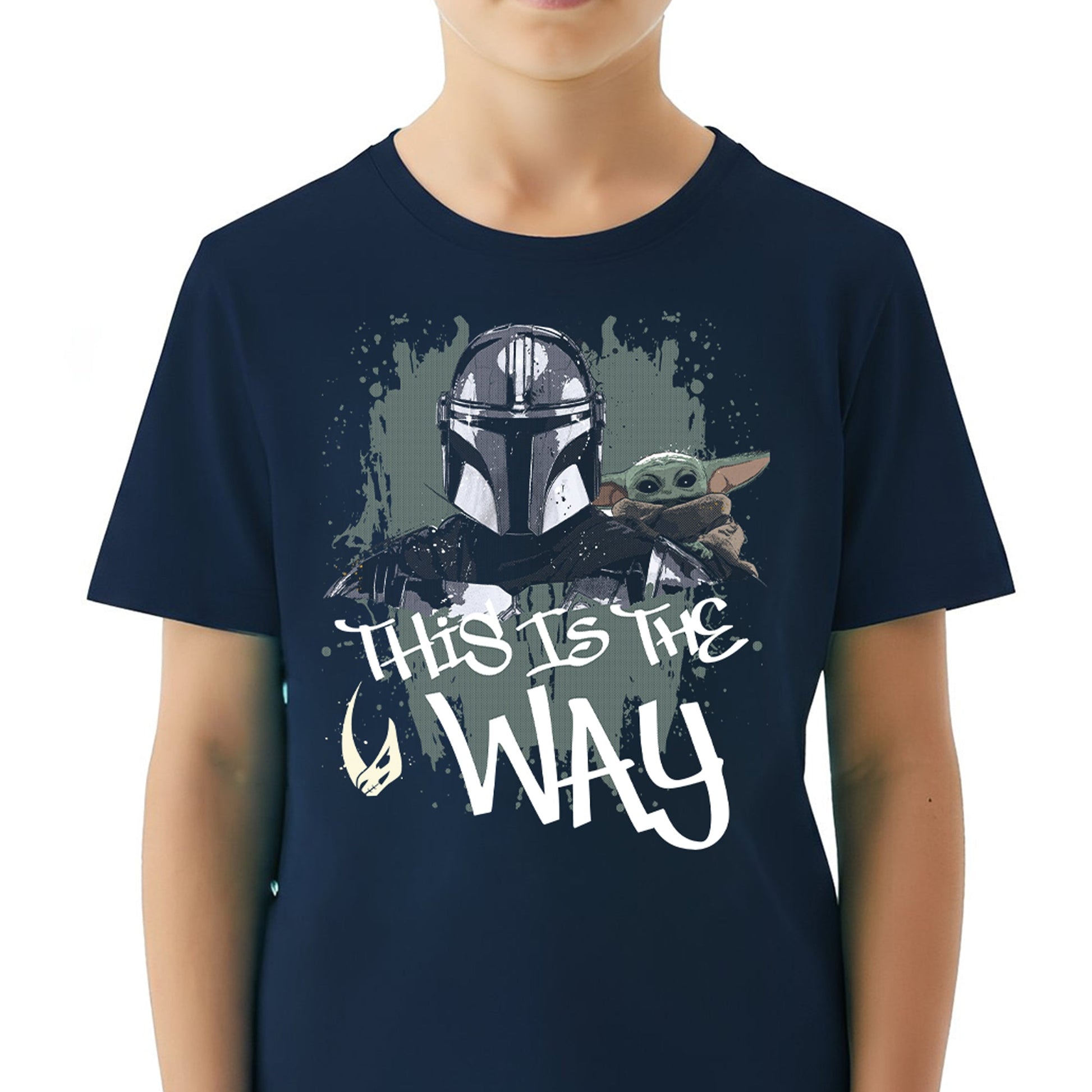 Playera Niño The Mandalorian Niño Niña Azul Marino Disney Star Wars Original This is the Way - Fan Army