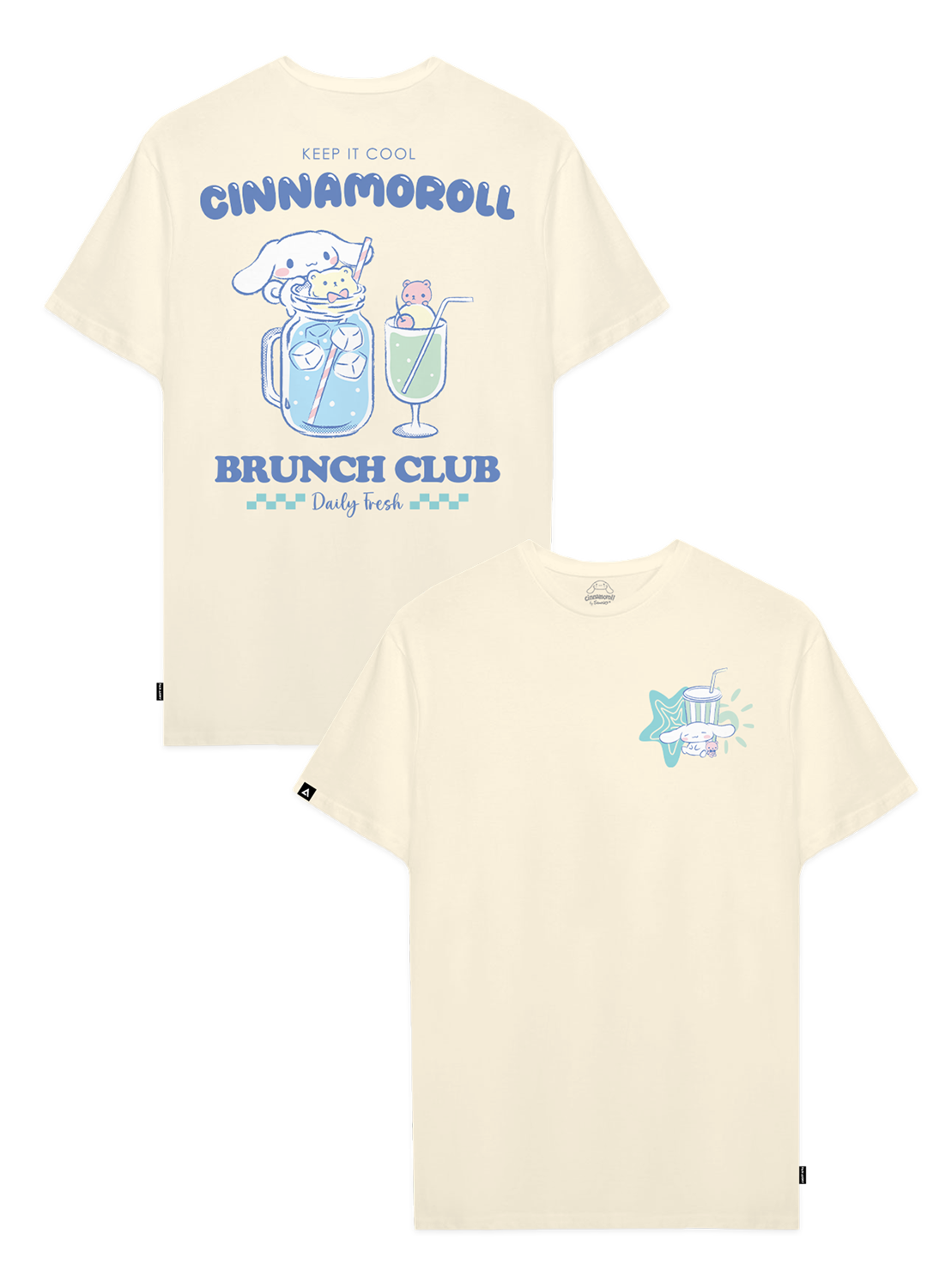 Playera Hombre Mujer Arena Cinnamoroll Brunch Club - Fan Army