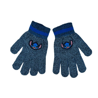 Set Gorro con Guantes Stitch Faces Azul Beanie Original - Fan Army