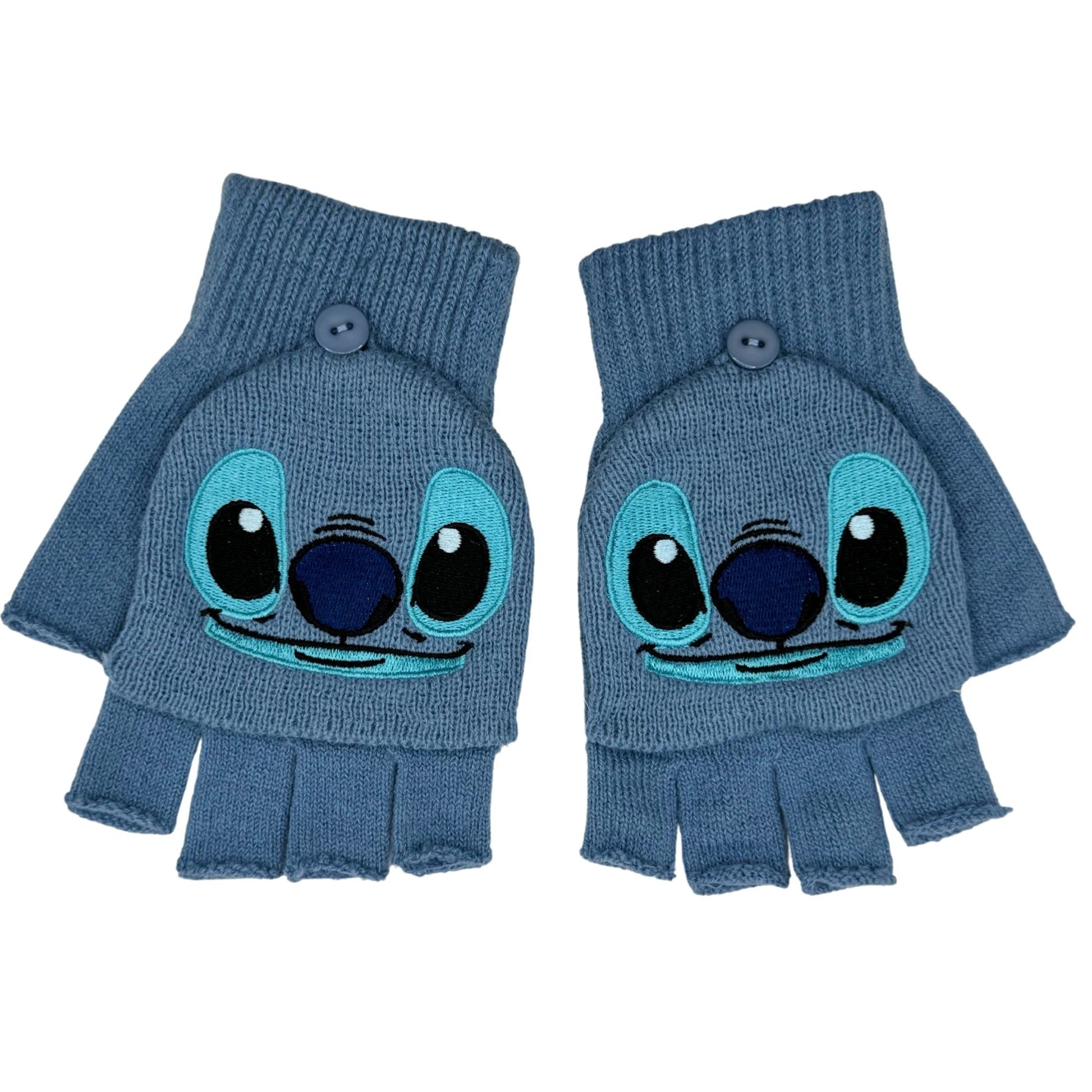 Guantes Convertibles Stitch Cute Face Original - Fan Army