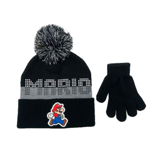 Beanie con guantes Super Mario Walking Pompón - Fan Army