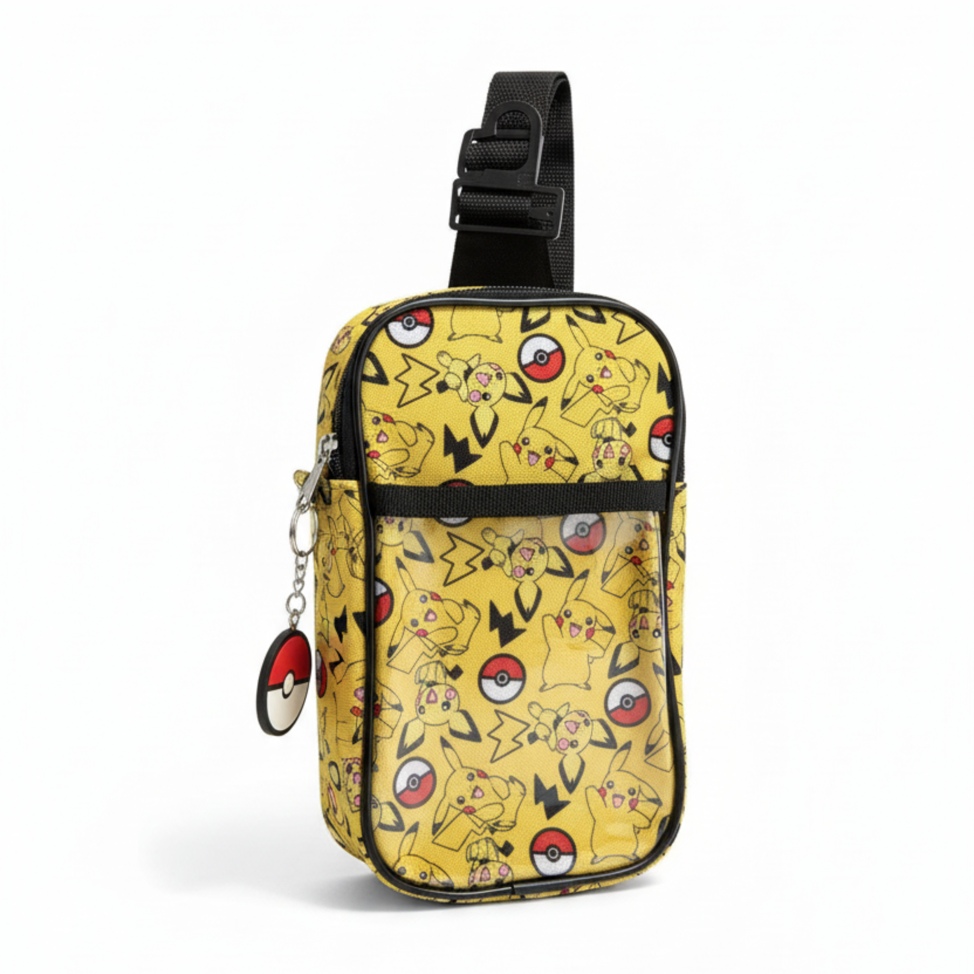 et Pokémon Cangurera y Cartera Pikachu Oficial con Llavero Pokébola