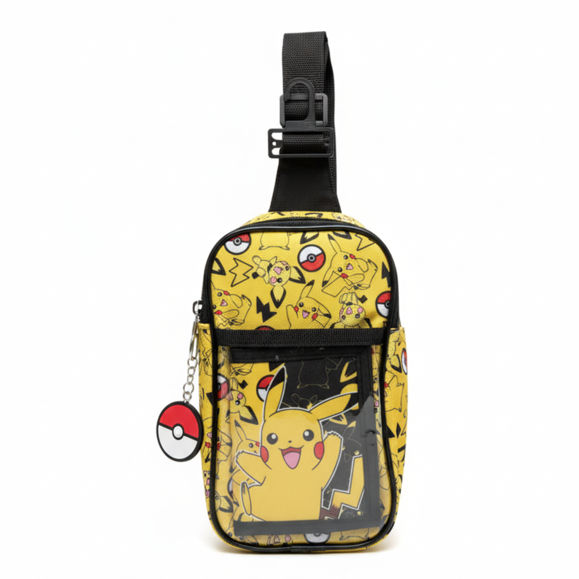 et Pokémon Cangurera y Cartera Pikachu Oficial con Llavero Pokébola
