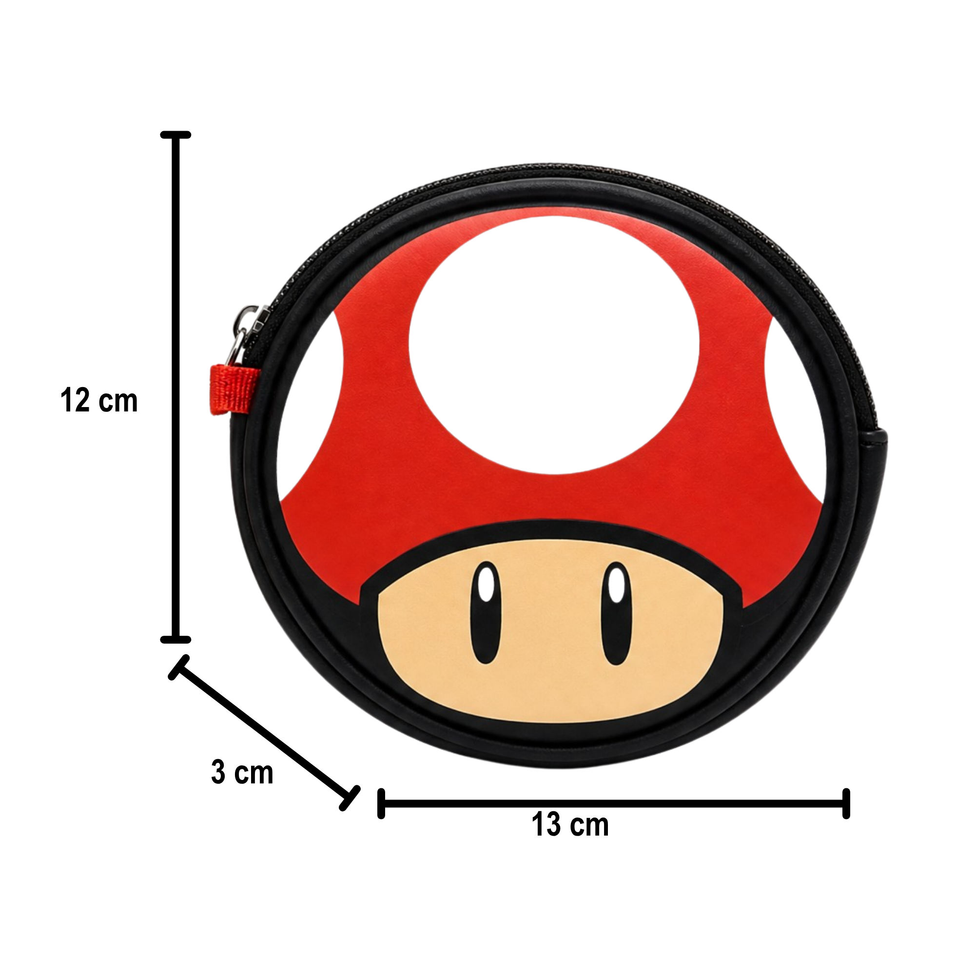 Monedero Super Mario Hongo Rojo con Correa de Muñeca
