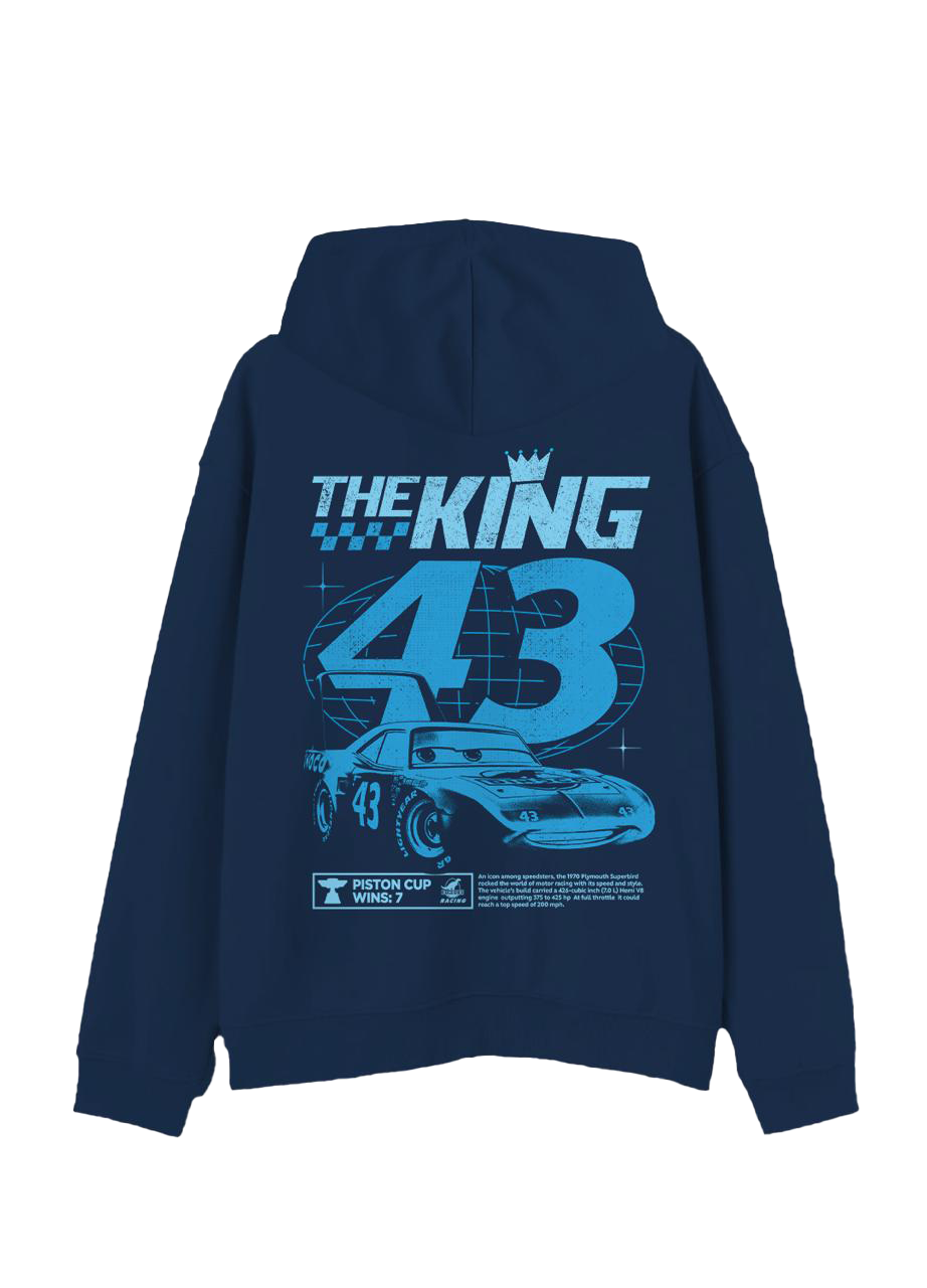Hoodie Cars Hombre Mujer Azul Marino Disney Pixar Original Piston Cup