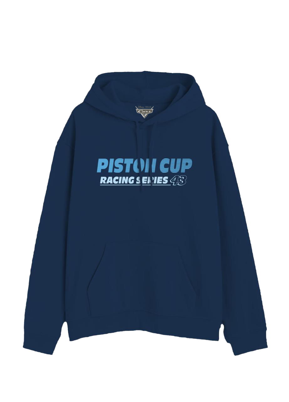 Hoodie Cars Hombre Mujer Azul Marino Disney Pixar Original Piston Cup