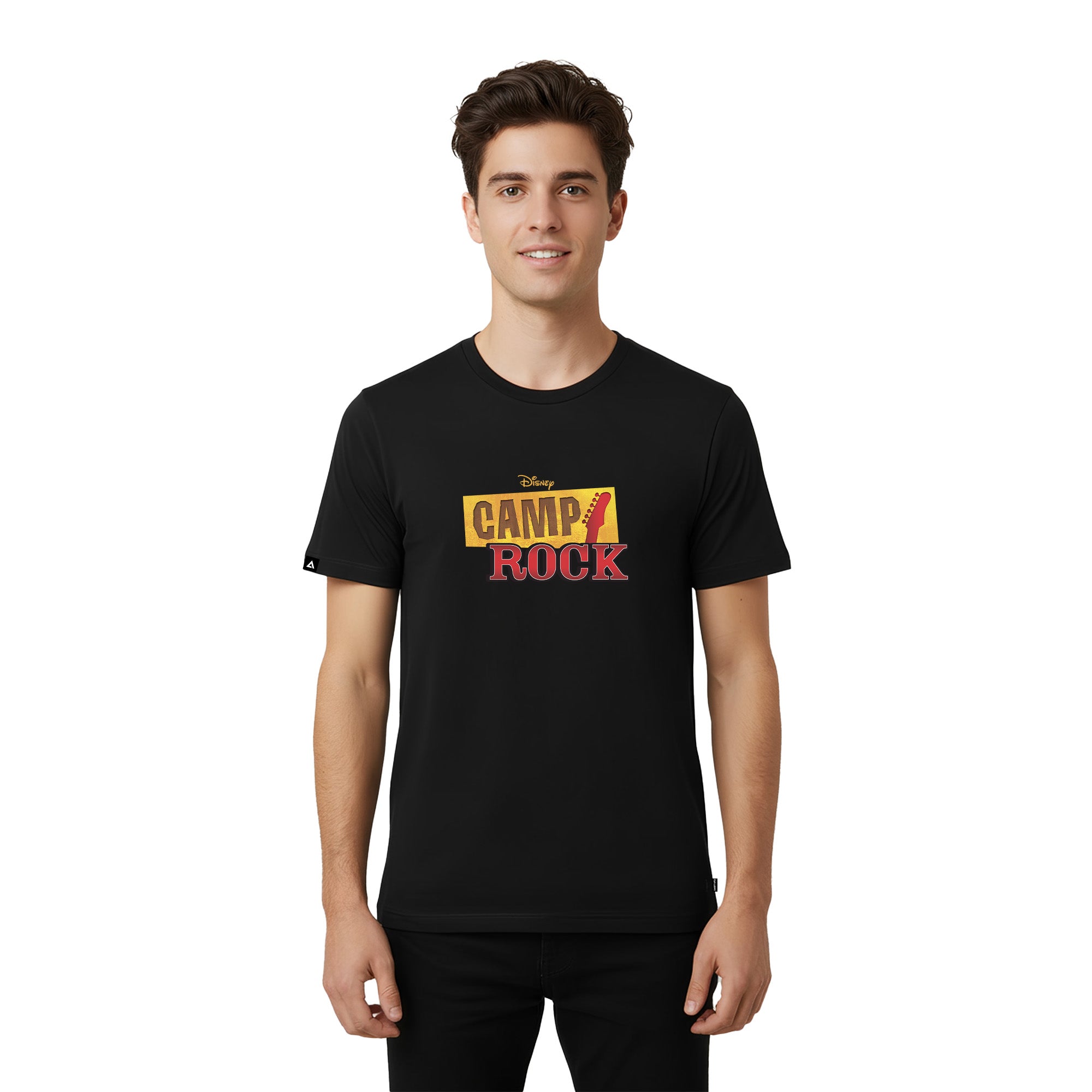 Playera Camp Rock Hombre Mujer Negro Disney Original Logo