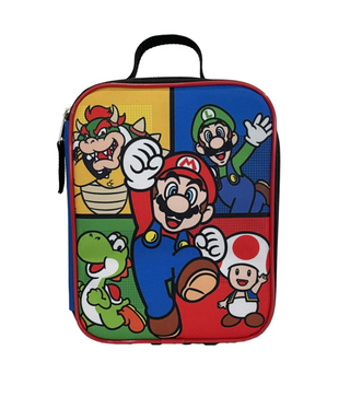 Mochila Super Mario Niño Incluye Lonchera Llavero Y Estuche