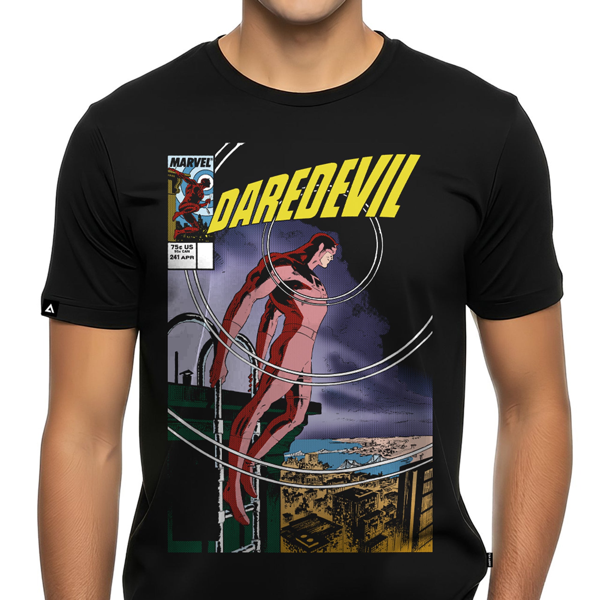 Playera Daredevil Hombre Mujer Negro MARVEL Original Comic