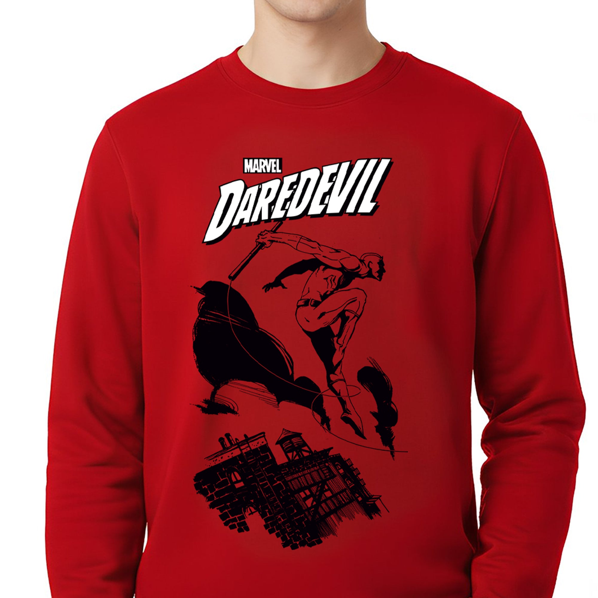 Sudadera Daredevil Hombre Mujer Rojo MARVEL Original Abogado del Diablo