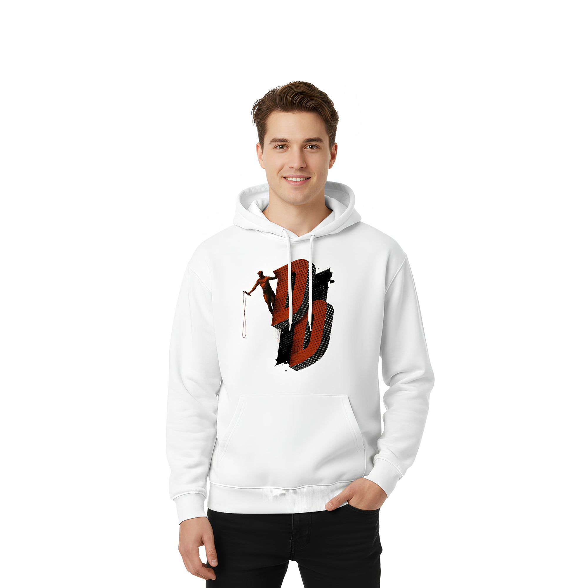 Hoodie Daredevil Hombre Mujer Blanco MARVEL Original Hombre sin Miedo