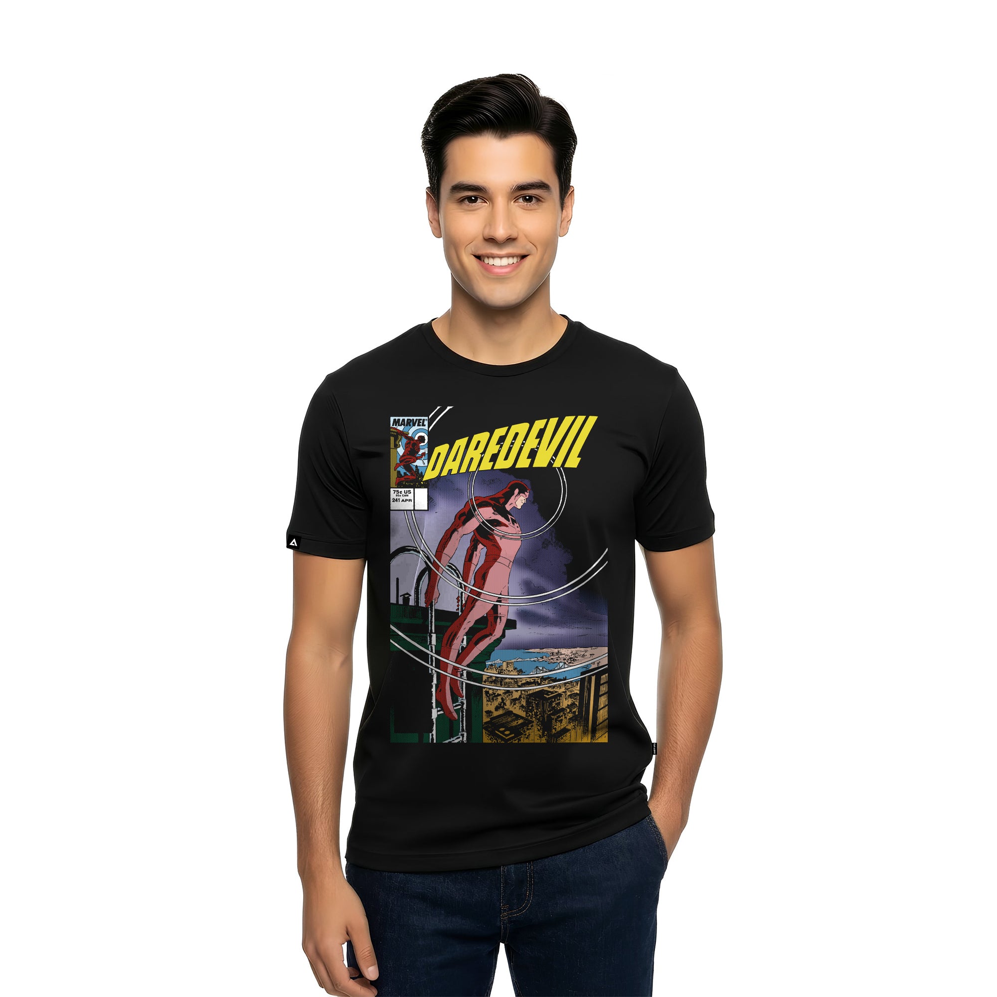 Playera Daredevil Hombre Mujer Negro MARVEL Original Comic