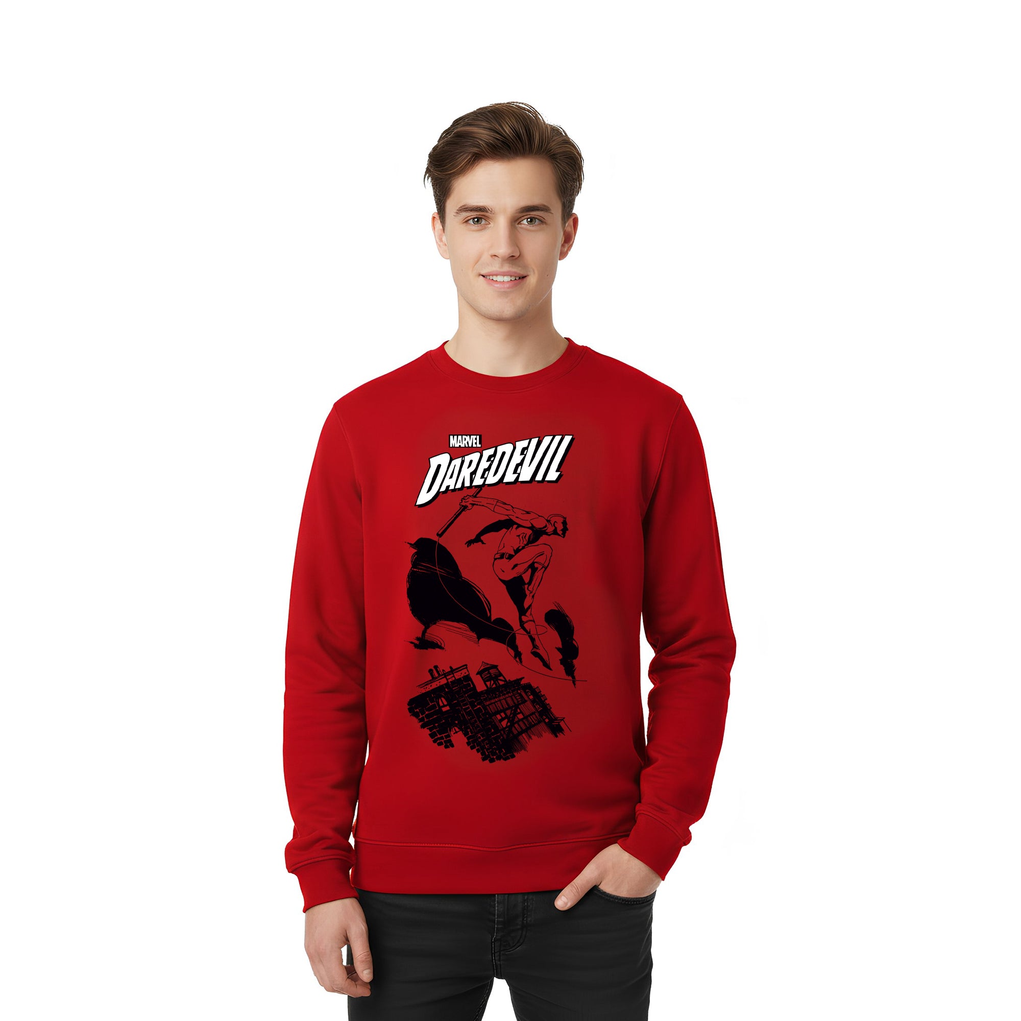 Sudadera Daredevil Hombre Mujer Rojo MARVEL Original Abogado del Diablo