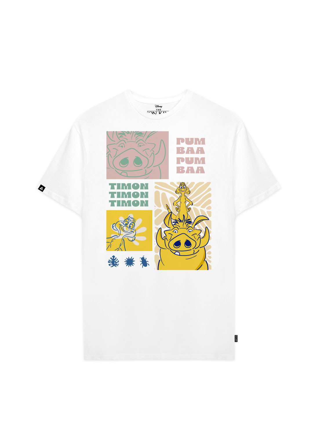 Playera El Rey León Hombre Mujer Blanco Clásicos Disney Original Timon y Pumba - Fan Army