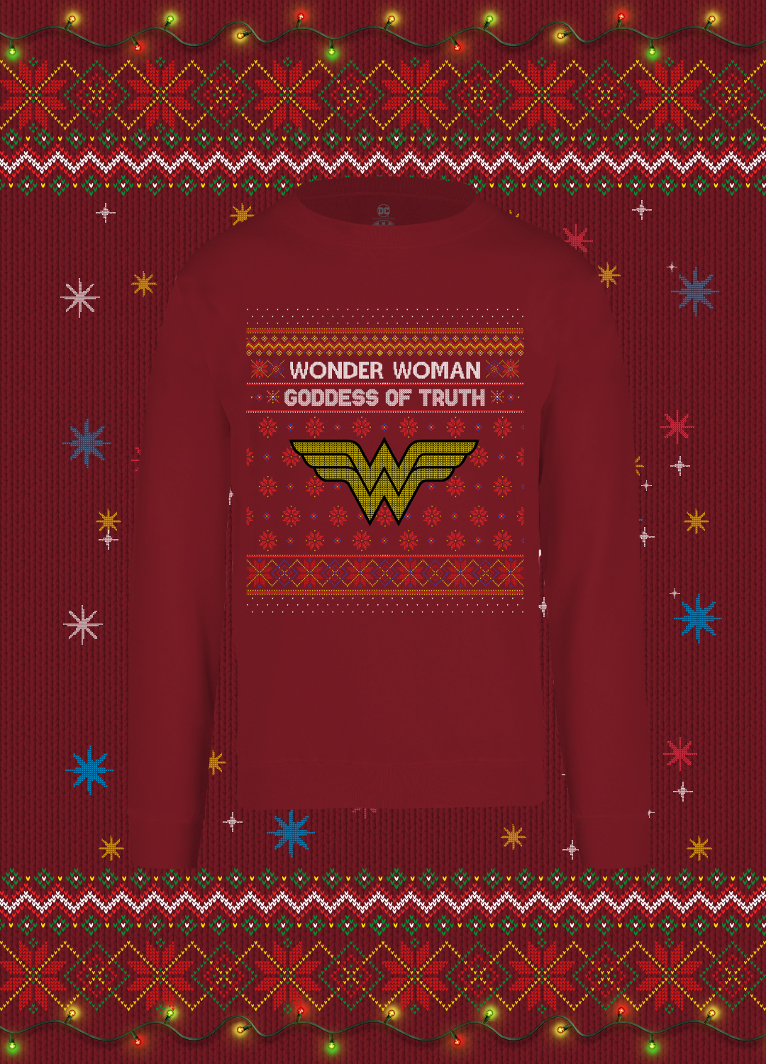 Ugly Sweater para Mujer Wonder Woman – Goddess of Truth  | Diseño Navideño