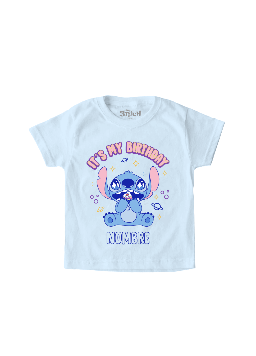 Playera Niño Personalizable Stitch It´s My Birthday