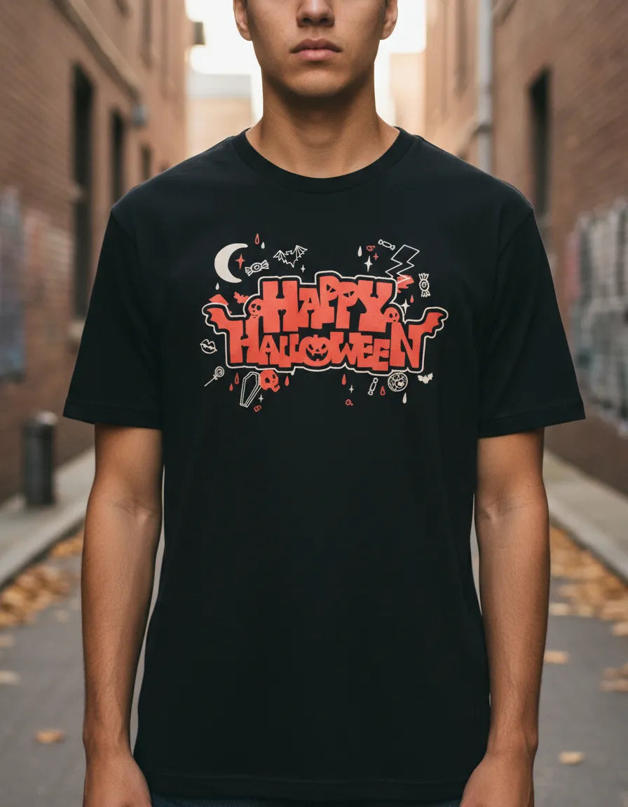 Playera Disney Halloween Hombre Mujer Negro Disney Original Candy - Fan Army