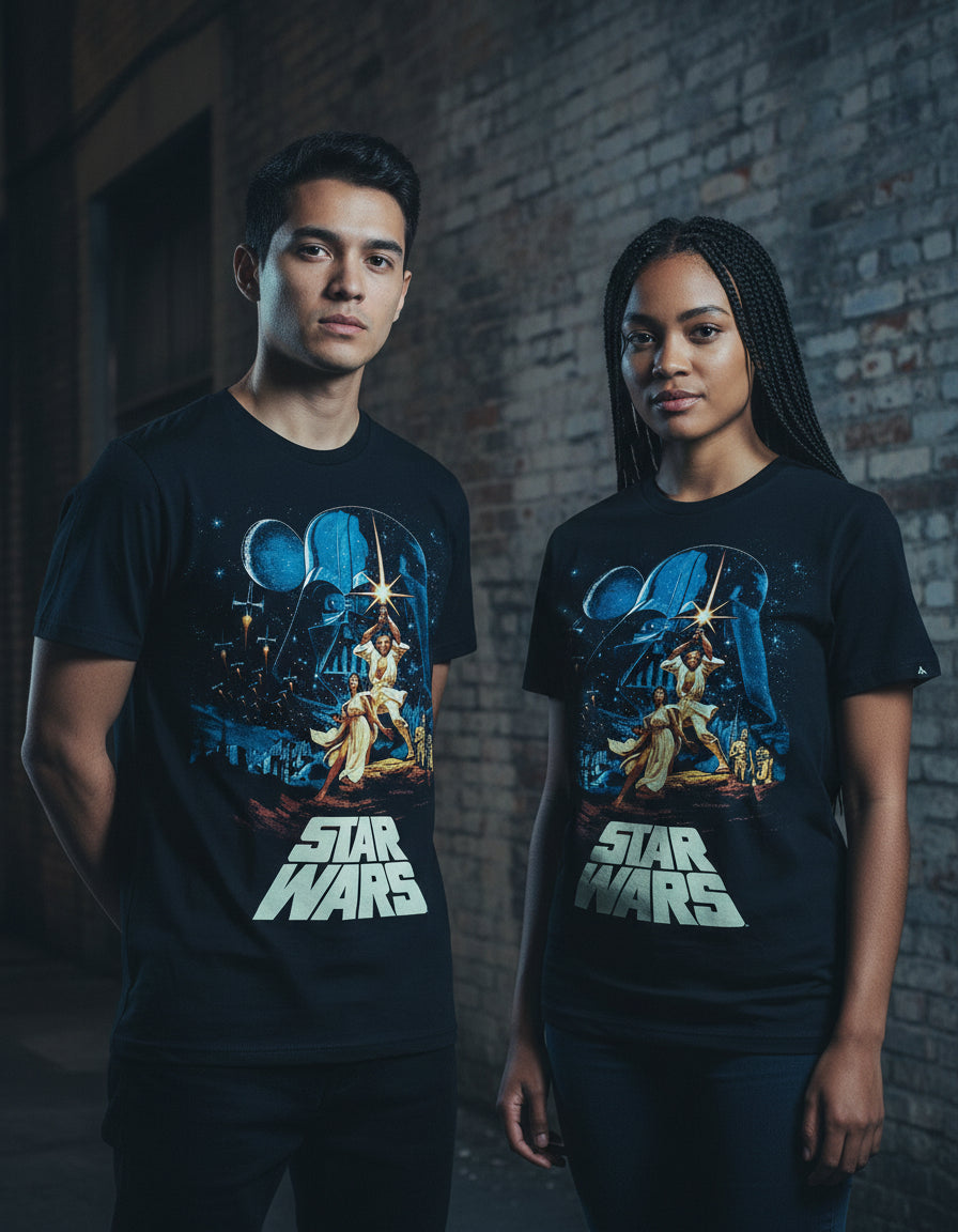 Playera Star Wars Hombre Mujer Negro Disney Original A New Hope - Fan Army